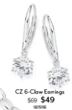 Angus & Coote CZ 6-Claw Earrings offer
