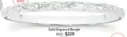 Angus & Coote Solid Engraved Bangle offer