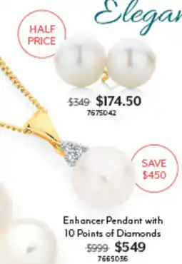 Angus & Coote Elegant Enhancer Pendant with 10 Points of Diamonds offer