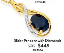 Angus & Coote Slider Pendant with Diamonds offer
