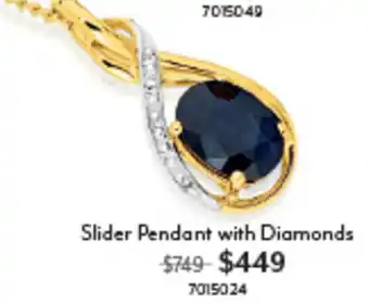 Slider Pendant with Diamonds