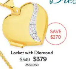 Angus & Coote Locket with Diamond offer