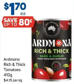 Foodland Ardmona Rich & Thick Tomatoes offer