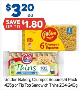 Foodland Golden Bakery Crumpet Squares offer