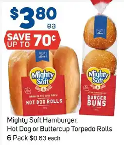 Foodland Mighty Soft Hamburger, Hot Dog or Buttercup Torpedo Rolls offer