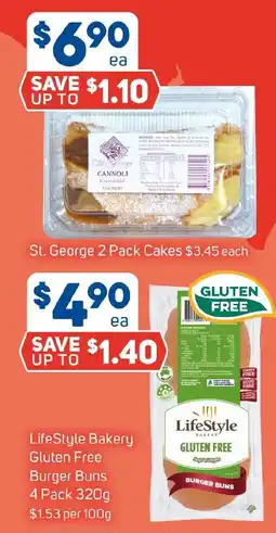 Foodland LifeStyle Bakery Gluten Free Burger Buns offer