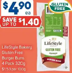 Foodland LifeStyle Bakery Gluten Free Burger Buns offer