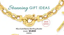 Angus & Coote 45cm Solid Belcher Bolt Ring Necklace offer