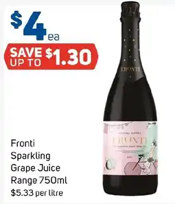 Foodland Fronti Sparkling Grape Juice offer