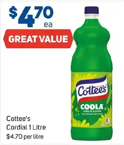 Foodland Cottee's Cordial offer