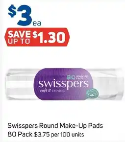 Foodland Swisspers Round Make-Up Pads offer