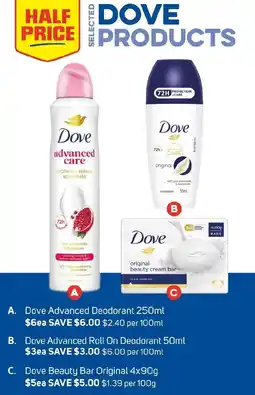 Foodland Dove Advanced Deodorant offer
