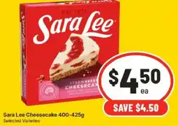 IGA Sara Lee Cheesecake offer