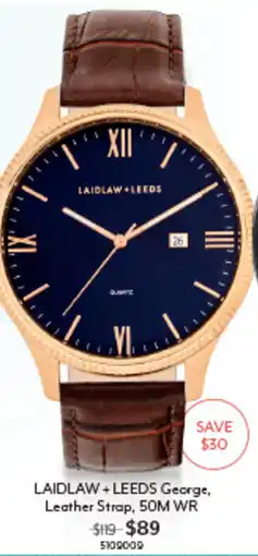 Angus & Coote Laidlaw + Leeds George, Leather Strap offer
