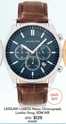 Angus & Coote Laidlaw + Leeds Henry, Chronograph, Leather Strap offer
