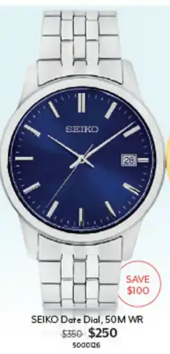 Angus & Coote Seiko Date Dial offer