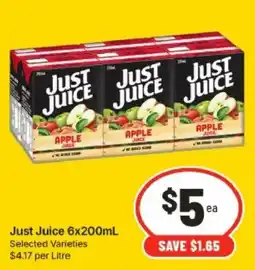 IGA Just Juice Apple Juice offer