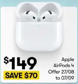BIG W Apple AirPods 4 offer