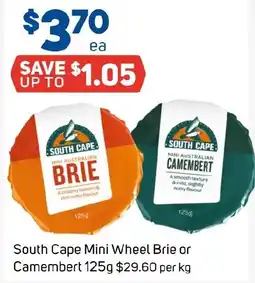 Foodland South Cape Mini Wheel Brie or Camembert offer