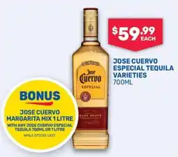SipnSave Jose Cuervo Especial Tequila Varieties offer