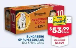 SipnSave Bundaberg OP Rum & Cola offer