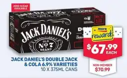 SipnSave Jack Daniel's Double Jack & Cola 6.9% Varieties offer