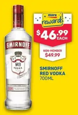 SipnSave Smirnoff Red Vodka offer
