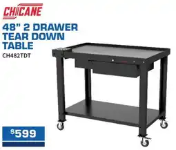 Burson Auto Parts Chicane 48" 2 Drawer Tear Down Table offer