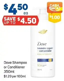 Foodland Dove Shampoo or Conditioner offer