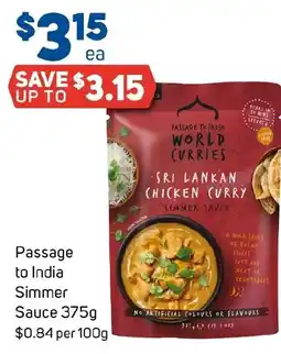 Foodland Passage to India Simmer Sauce offer