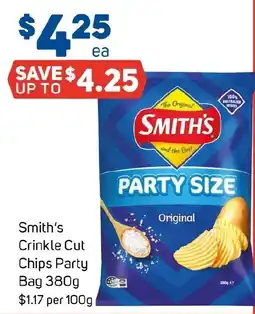 Foodland Smith's Crinkle Cut Chips Party Bag offer