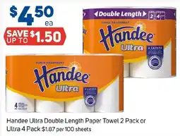 Foodland Handee Ultra Double Length Paper Towel offer