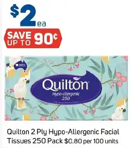 Foodland Quilton 2 Ply Hypo-Allergenic Facial Tissues offer