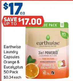 Foodland Earthwise Laundry Capsules Orange & Eucalyptus offer