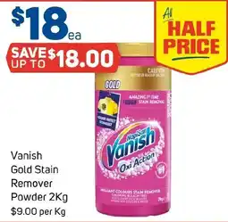 Foodland Vanish Gold Stain Remover Powder offer