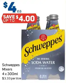Foodland Schweppes Mixers offer