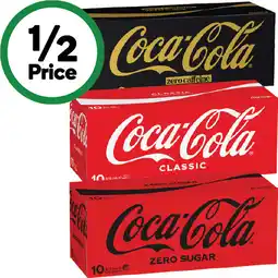 Woolworths Coca-Cola, Sprite or Fanta Soft Drink Varieties 10 x 375ml offer