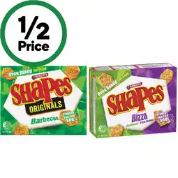 Woolworths Arnott’s Shapes Crackers offer