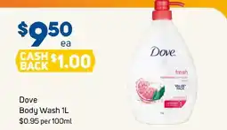 Foodland Dove Body Wash offer