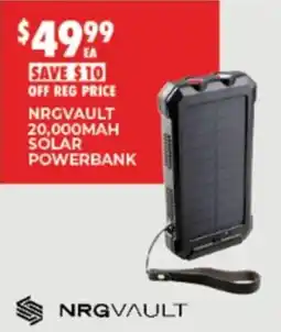 BCF Nrgvault 20,000mah solar powerbank offer