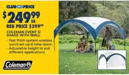 BCF Coleman Event 12 Shade with Wall offer