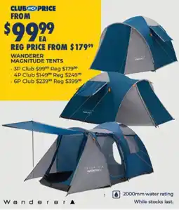 BCF Wanderer Magnitude Tents offer
