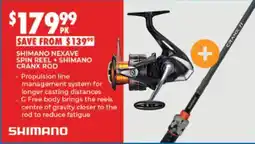BCF Shimano Nexave Spin Reel + Shimano Cranx Rod offer