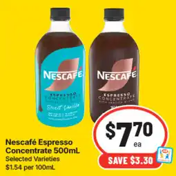 IGA Nescafé Espresso Concentrate offer