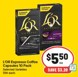 IGA L'OR Espresso Coffee Capsules Selected Varieties offer