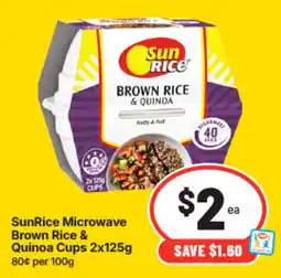 IGA SunRice Microwave Brown Rice & Quinoa Cups offer