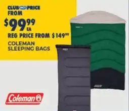 BCF Coleman Sleeping Bags offer