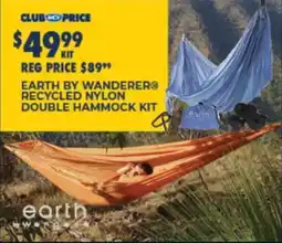 BCF Earth by Wanderer Recycled Nylon Double Hammock Kit offer