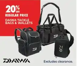 BCF Daiwa Tackle Bags & Wallets offer