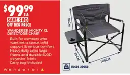 BCF Wanderer Mighty XL Directors Chair offer